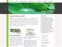 Tablet Screenshot of beautyofwater.org